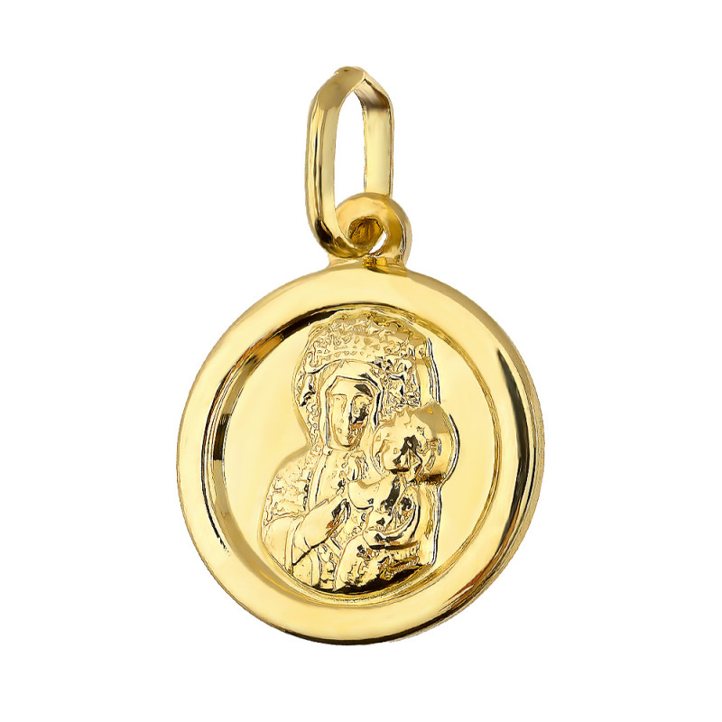 Medalik złoty Częstochowska w kole próba 585