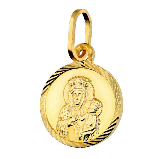 Medalik złoty Częstochowska w kole próba 585