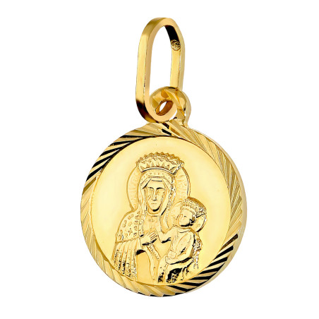 Medalik złoty Częstochowska w kole próba 585