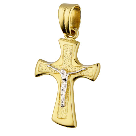 Krzyżyk złoty z wizerunkiem Pana Jezusa 585