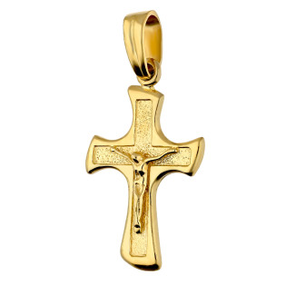 Krzyżyk złoty z wizerunkiem Pana Jezusa próba 585