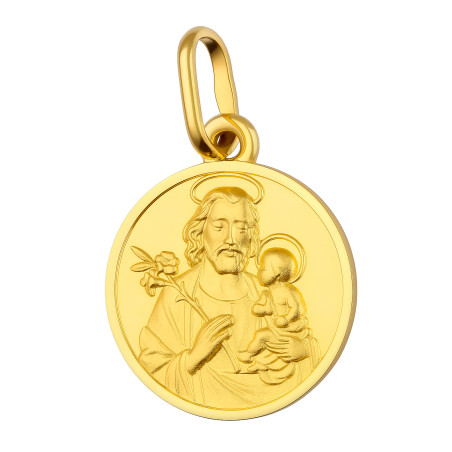 Medalik złoty Święty Józef w kole próba 585