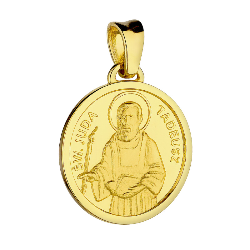 Medalik złoty Święty Tadeusz Juda próba 585