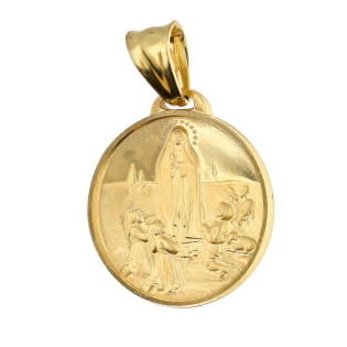 Medalik złoty Fatimska z dziećmi próba 585