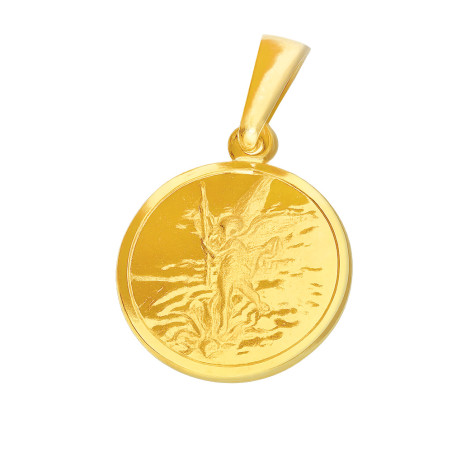 Medalik złoty Archanioł Michał w kole próba 585