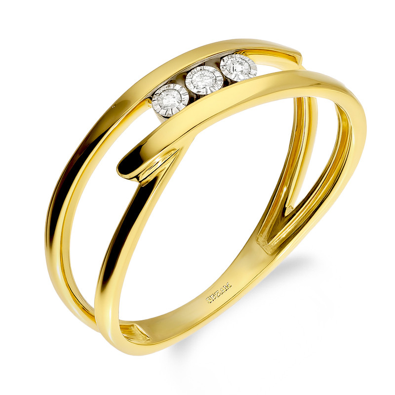 Pierścionek zaręczynowy z białymi diamentami