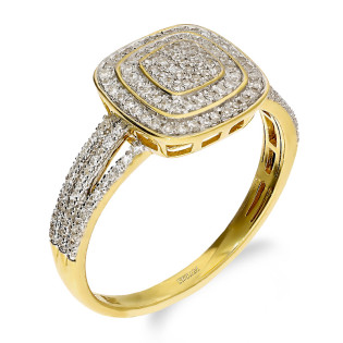 Pierścionek zaręczynowy z białymi diamentami