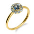 Pierścionek złoty z topazem London