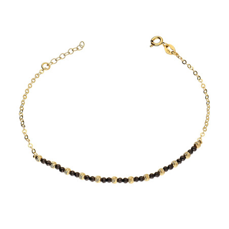 Bransoleta złota z pirytami i kulkami próba 585