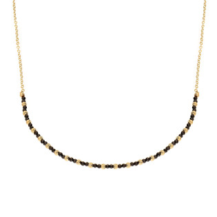 Naszyjnik złoty z pirytami i kulkami próba 585