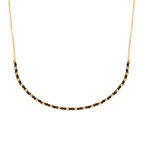 Naszyjnik złoty z pirytami i kulkami próba 585