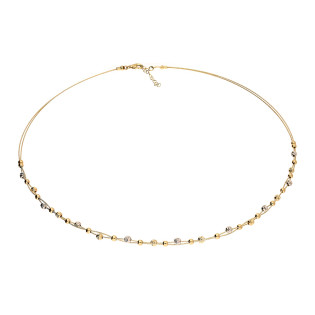 Naszyjnik złoty z grawerowanymi kulkami próba 585