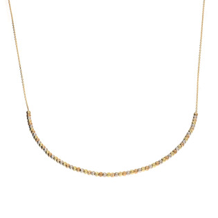 Naszyjnik złoty z grawerowanymi kulkami próba 585