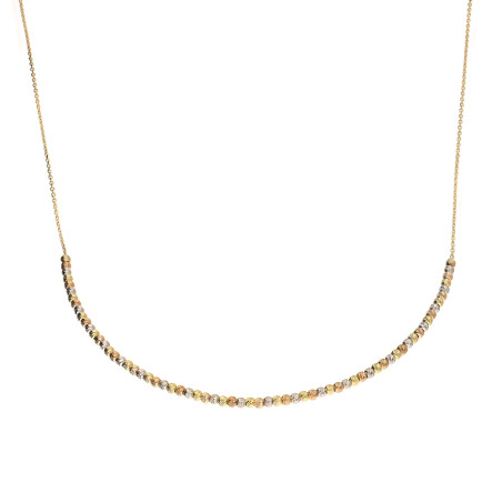 Naszyjnik złoty z grawerowanymi kulkami próba 585
