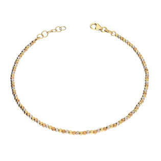 Bransoleta złota z grawerowanymi kulkami próba 585