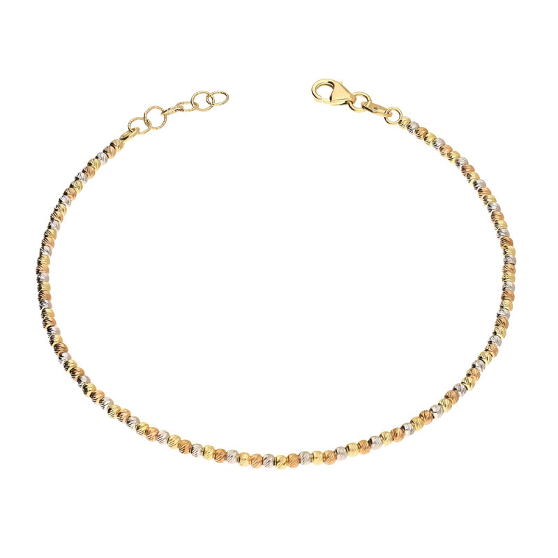 Bransoleta złota z grawerowanymi kulkami próba 585