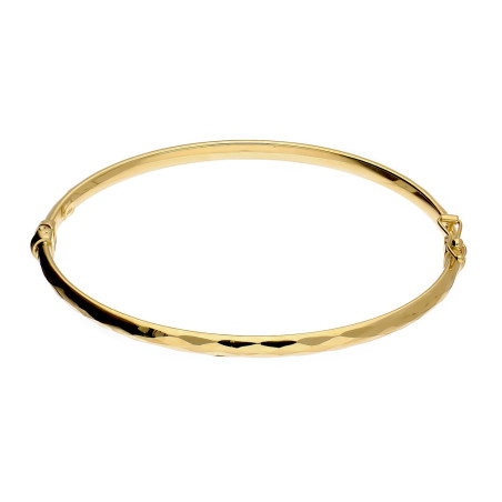 Bransoleta złota bangla owalna młotkowana próba 585