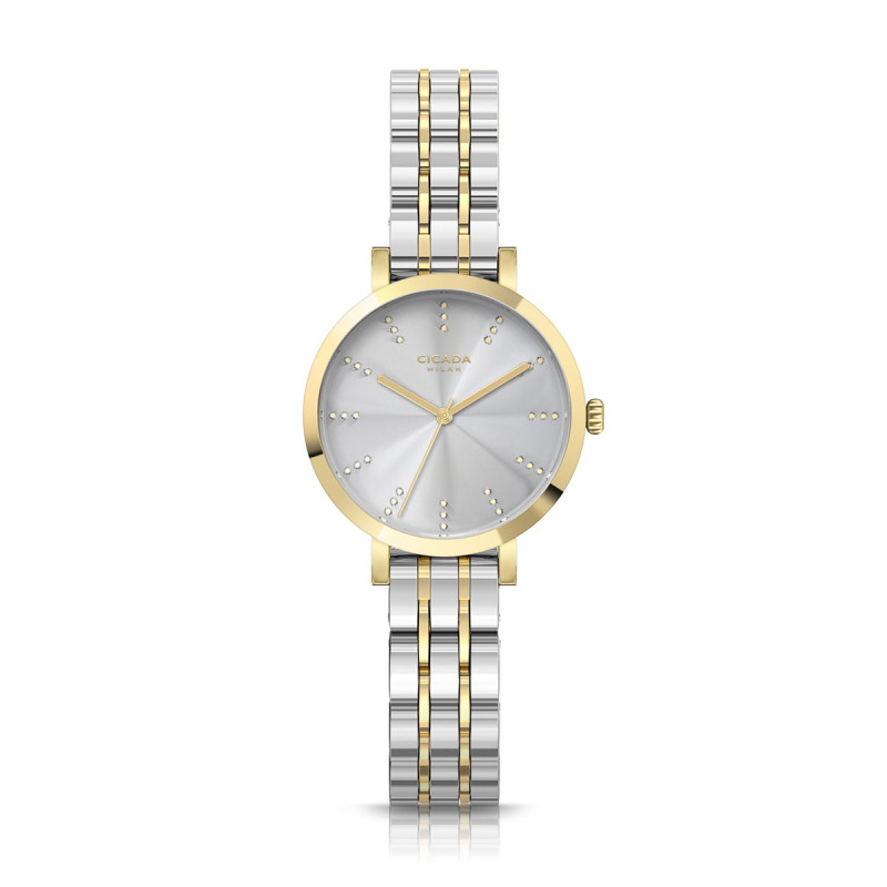 Cicada Milano damski zegarek z kryształkami G26S2B.S2