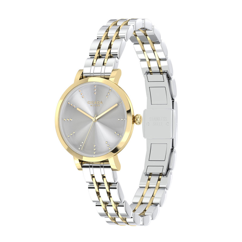 Cicada Milano damski zegarek z kryształkami G26S2B.S2