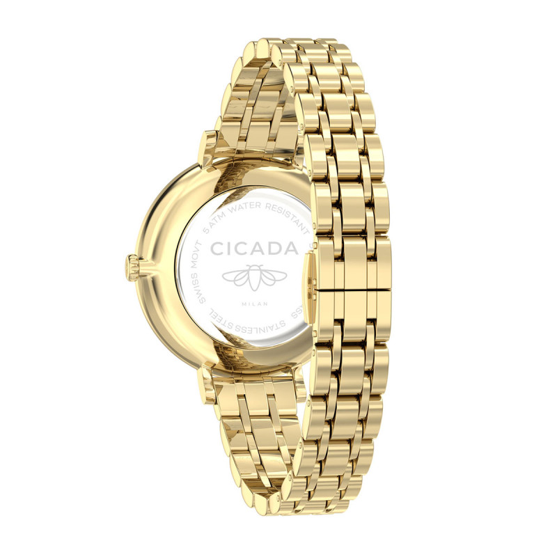 Cicada Milano – damski zegarek złoty z kryształkami | Jubiler Sezam