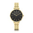 Cicada Milano złoty damski zegarek z czarną tarczą G34G1B.BG