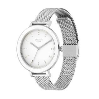 Cicada Milano – damski zegarek srebrny z kryształkami | Jubiler Sezam