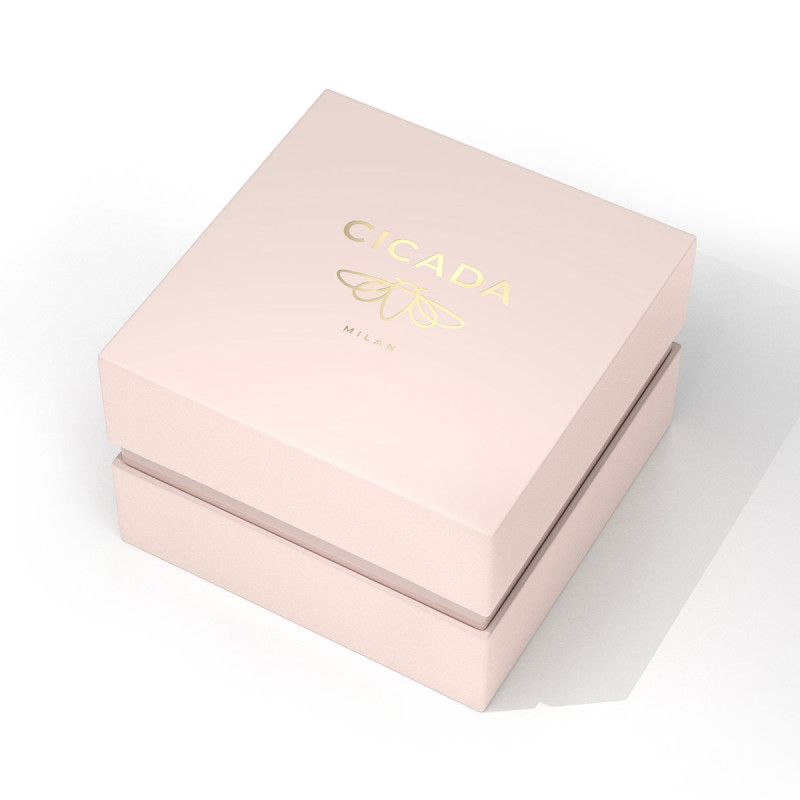 Cicada Milano złoty damski zegarek z czarną tarczą G34G1B.BG