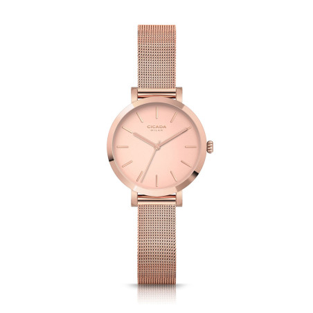 Cicada Milano damski zegarek rose gold mesh L26L04.LL