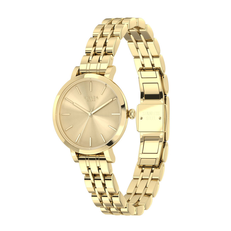 Cicada Milano damski zegarek złoty na bransolecie G26G1B.GG
