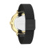 Cicada Milano złoty zegarek z czarną tarczą na pasku mesh G38B06.BG