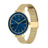 Cicada Milano złoty damski zegarek, granatowa tarcza, mesh G36G06.N2