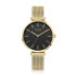 Cicada Milano złoty zegarek damski, czarna tarcza G38G06.BG