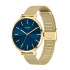 Cicada Milano złoty damski zegarek z granatową tarczą mesh G38G06.NG