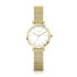Cicada Milano złoty zegarek damski z białą tarczą mesh G26G04.WG