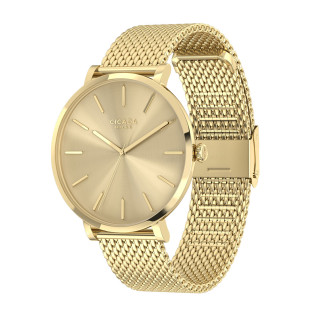 Cicada Milano złoty zegarek z tarczą szampańską mesh G41G10.GG