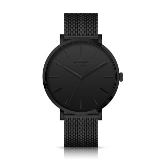 Cicada Milano czarny zegarek total black na mesh B41B10.BB