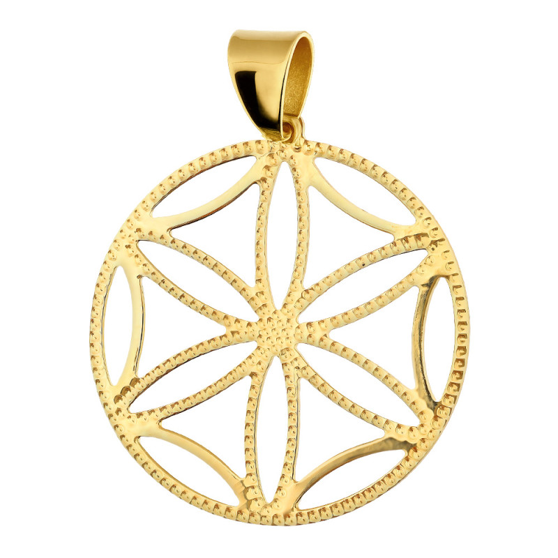 Zawieszka złota kwiat w kole próba 585