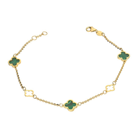 Bransoleta złota z koniczynkami próba 585