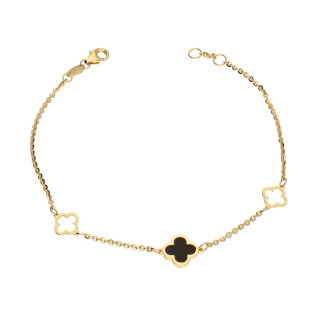 Bransoleta złota z koniczynkami próba 585