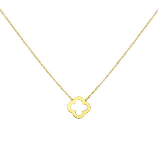 Naszyjnik złoty z koniczynką próba 585