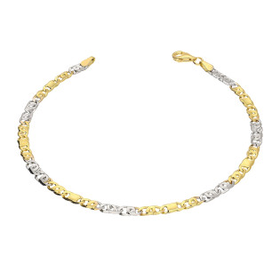 Bransoleta złota fantazja w dwóch kolorach