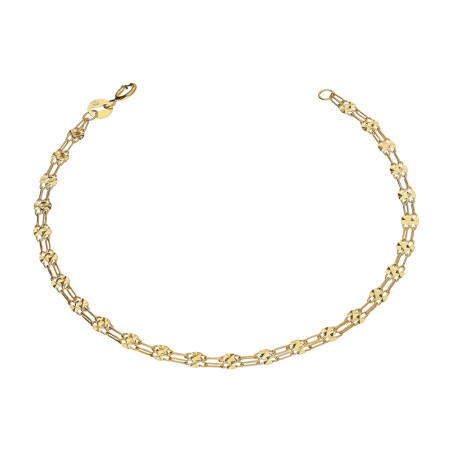 Bransoleta złota blaszki grawerowane próba 585