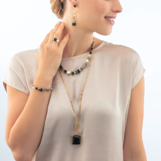 Kolczyki Coeur de Lion Black-Gold Onyks - JubilerSezam.pl