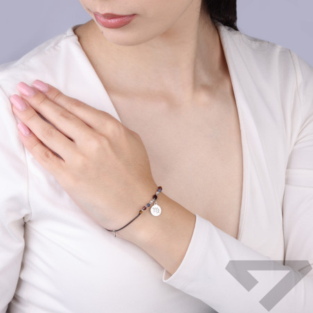 Bransoletka znak zodiaku Panna z kamieniami naturalnymi
