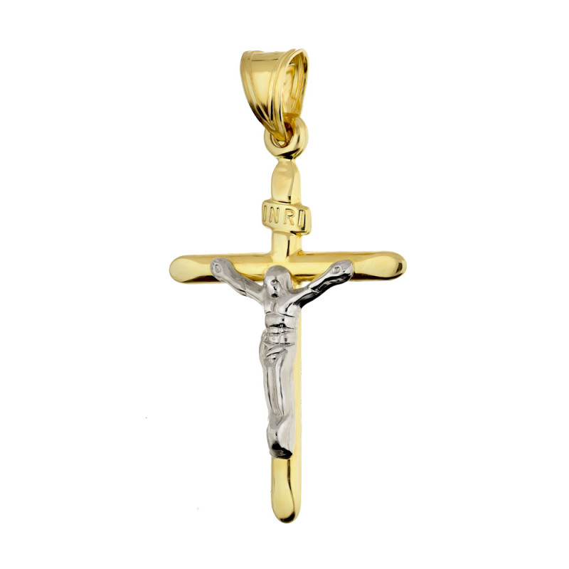 Krzyżyk złoty z wizerunkiem Pana Jezusa próba 585