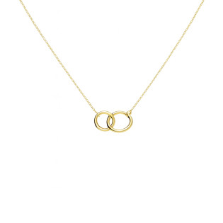 Naszyjnik złoty klanówka z kołami próba 585