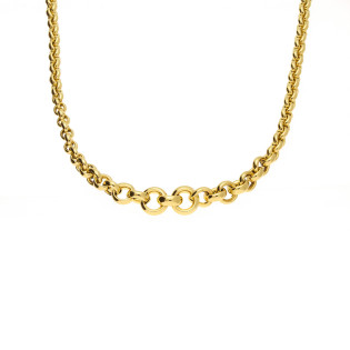 Łańcuszek złoty rolo poszerzane próba 585