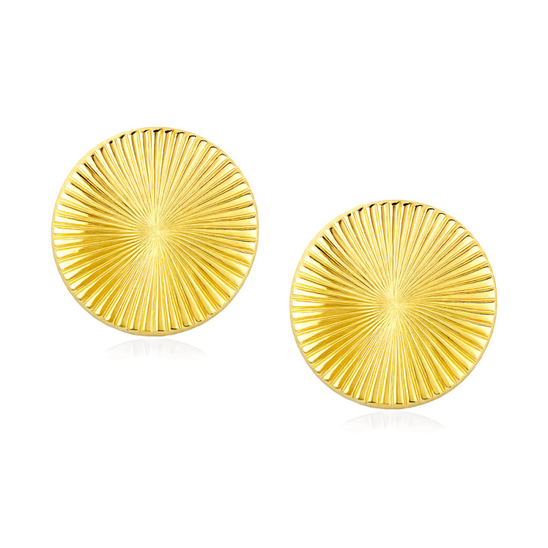 Kolczyki pozłacane duże koło viralowe