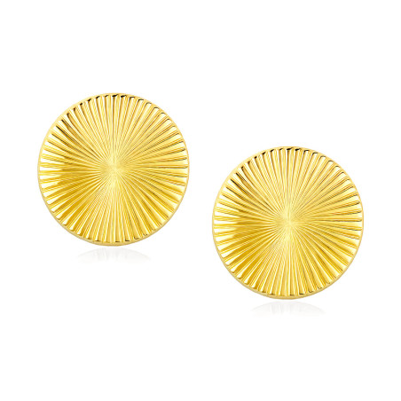 Kolczyki pozłacane duże koło viralowe