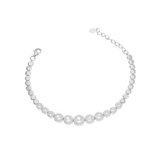 Srebrna bransoletka z cyrkoniami - JubilerSezam.pl